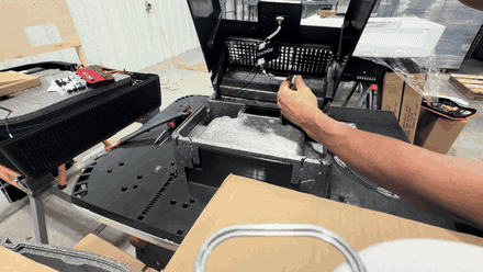 Fitting the chip and wiring into the space beside the control board