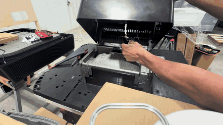 Lowering the RTX unit back into place