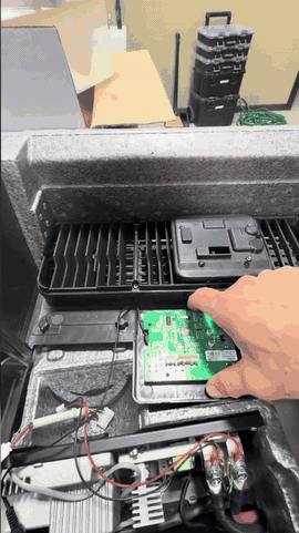 Placing the IR emitter next to the display's IR receiver