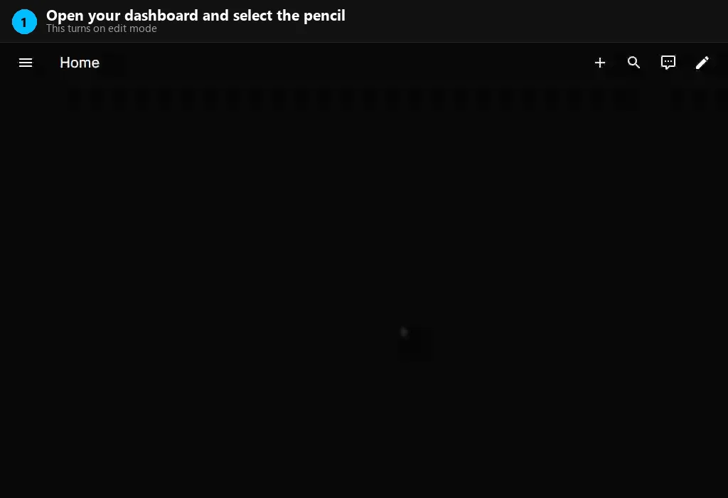 Animated walkthrough of the Home Assistant dashboard editor, from selecting the pencil to the finished Awning Controls popup with Extend and Retract buttons